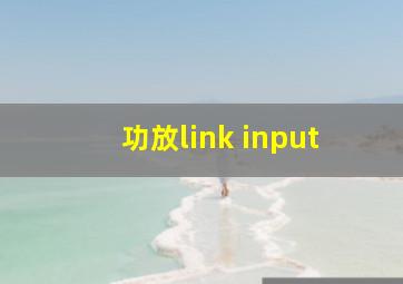 功放link input